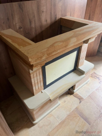 Obudowy kominkowe kominki z kamienia naturalnego rustykalne