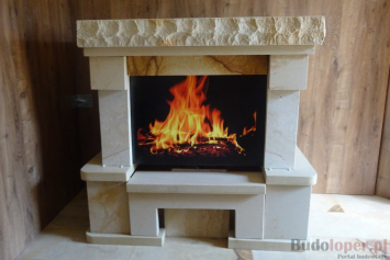 Kominki zabudowy obudowy kominkowe z kamienia naturalnego rustykalne