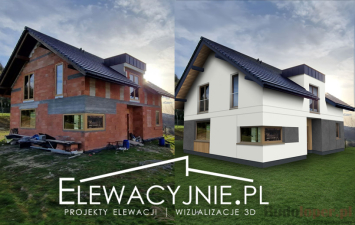 Wizualizacja elewacji szyty na miarę
