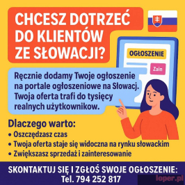 reklama na Słowacji - sprzedaż na Słowację