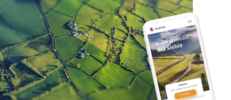 Mobilna aplikacja do sprzedaży nieruchomości z planem zagospodarowania.